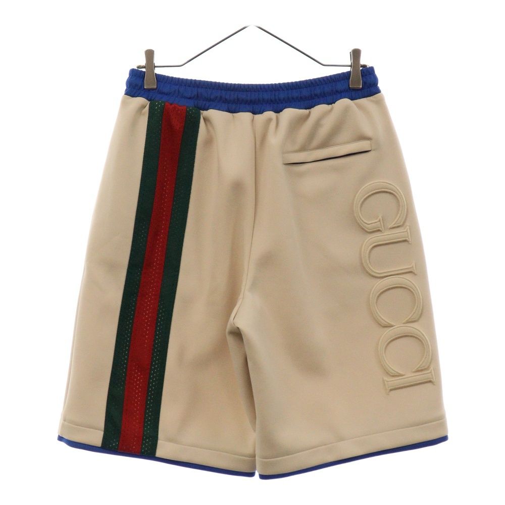GUCCI (グッチ) ウェブライン切替バスケットショーツ ベージュ
