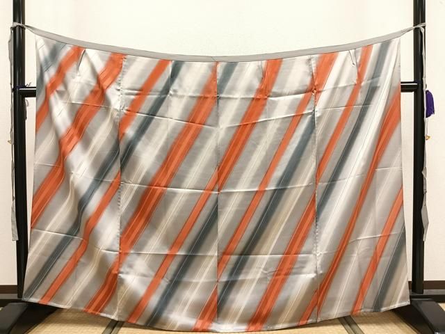 平和屋着物＃道行コート 二部式 斜線文 暈し染め 正絹 逸品 CAAV5920id