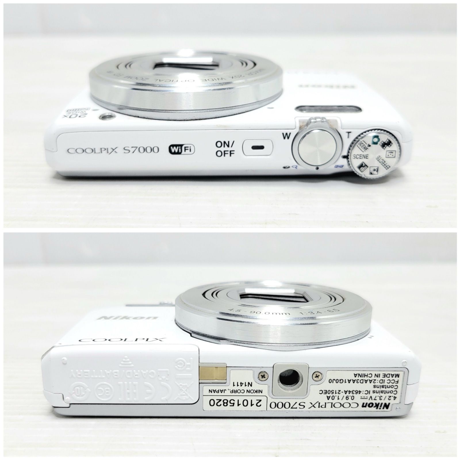 2882 Nikon ニコンCOOLPIX デジカメ S7000 ホワイト 美品 - メルカリ