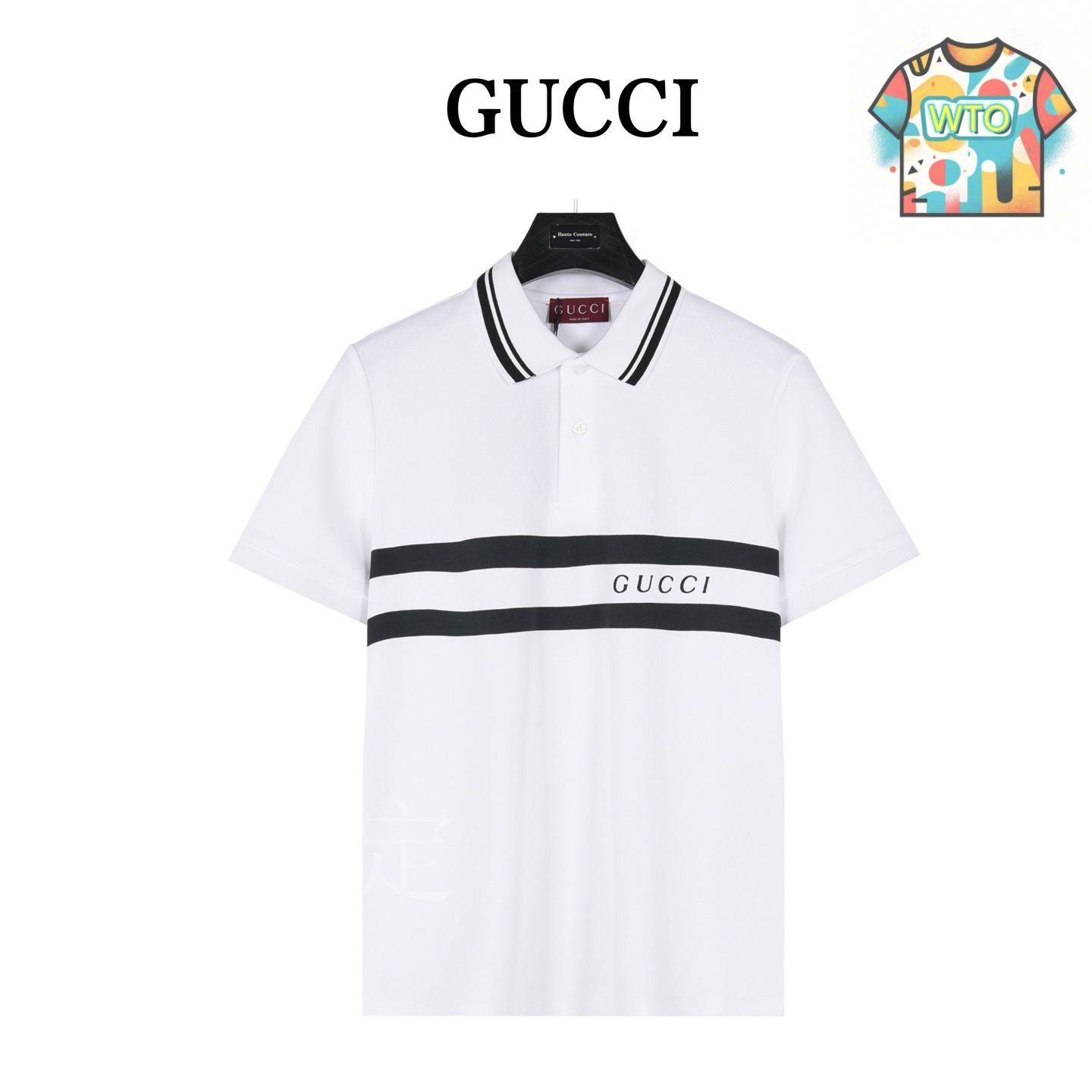 今日WTO】Gucci ストライプロゴ ショートポロ-NJ45 - メルカリ