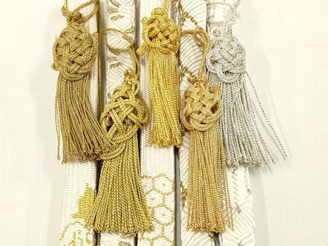 平和屋着物○和装小物 上質な帯締め5本セット 礼装用 高麗組 綾出し 唐