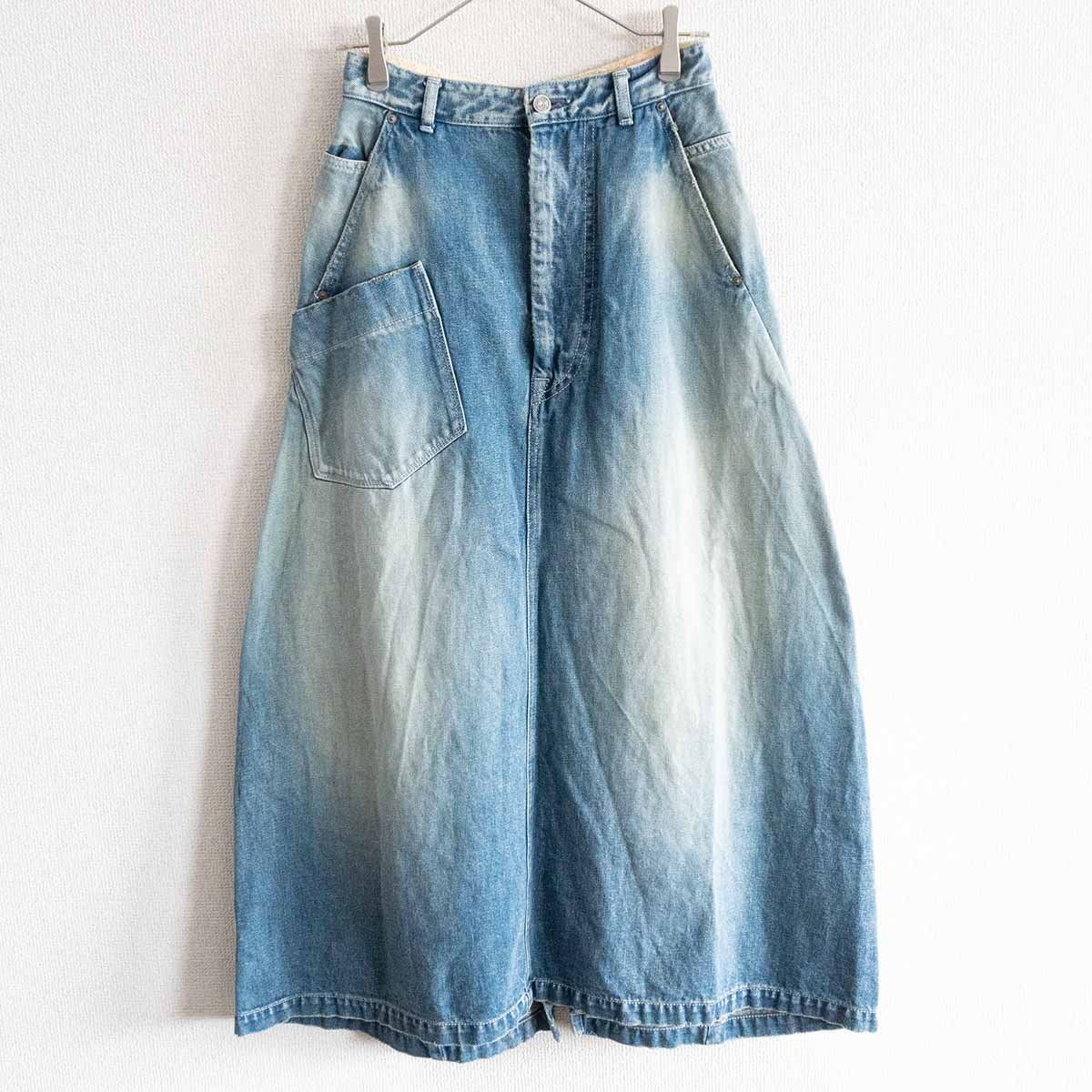 美品】mina perhonen 【always デニムスカート】32 ミナペルホネン