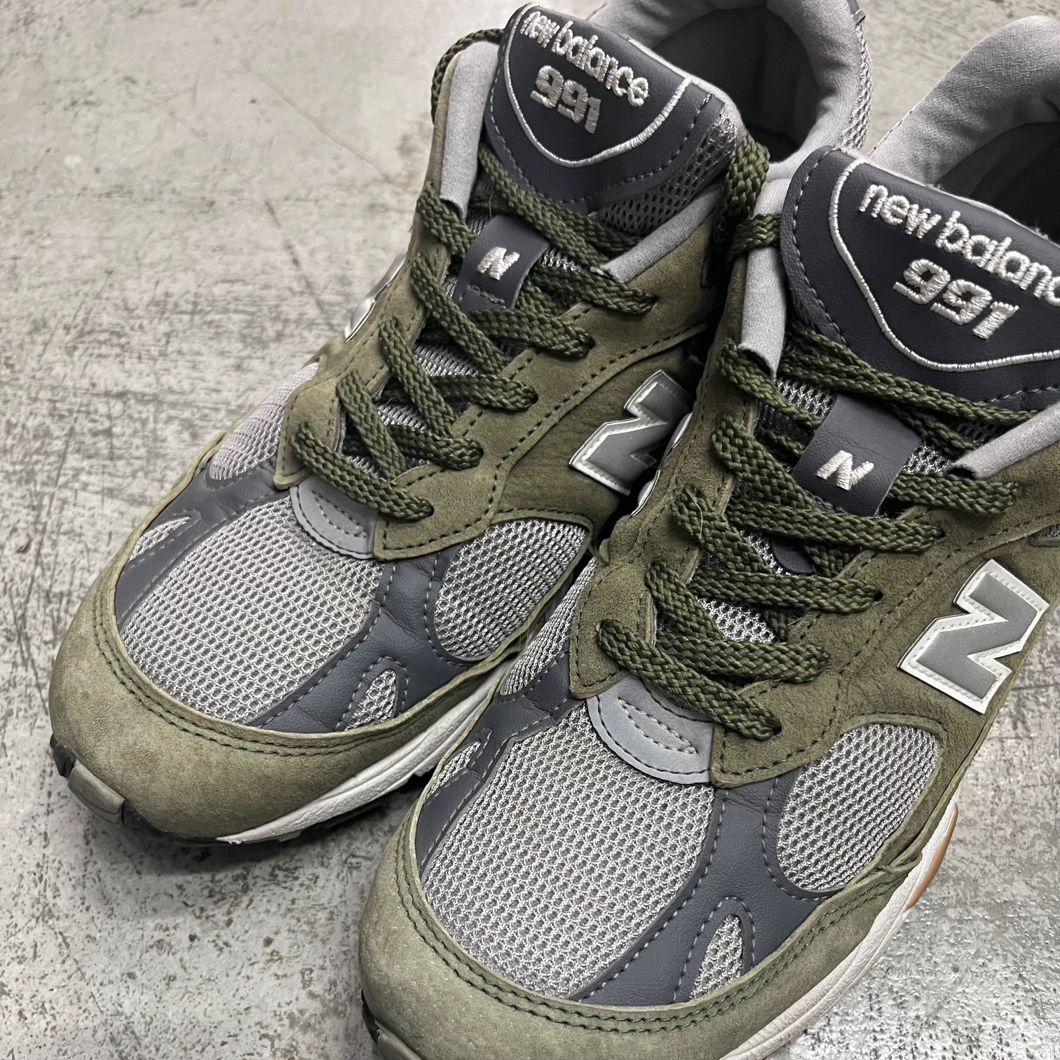 New Balance 991 Green スエード スニーカー ニューバランス 27.5cm  