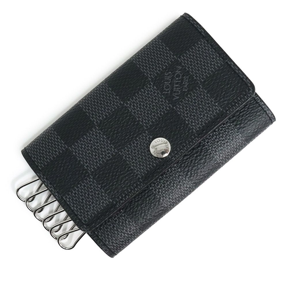 ルイ ヴィトン ミュルティクレ 6 キーケース ダミエグラフィット ブラック シルバー金具 N62662 LOUIS VUITTON ♥品