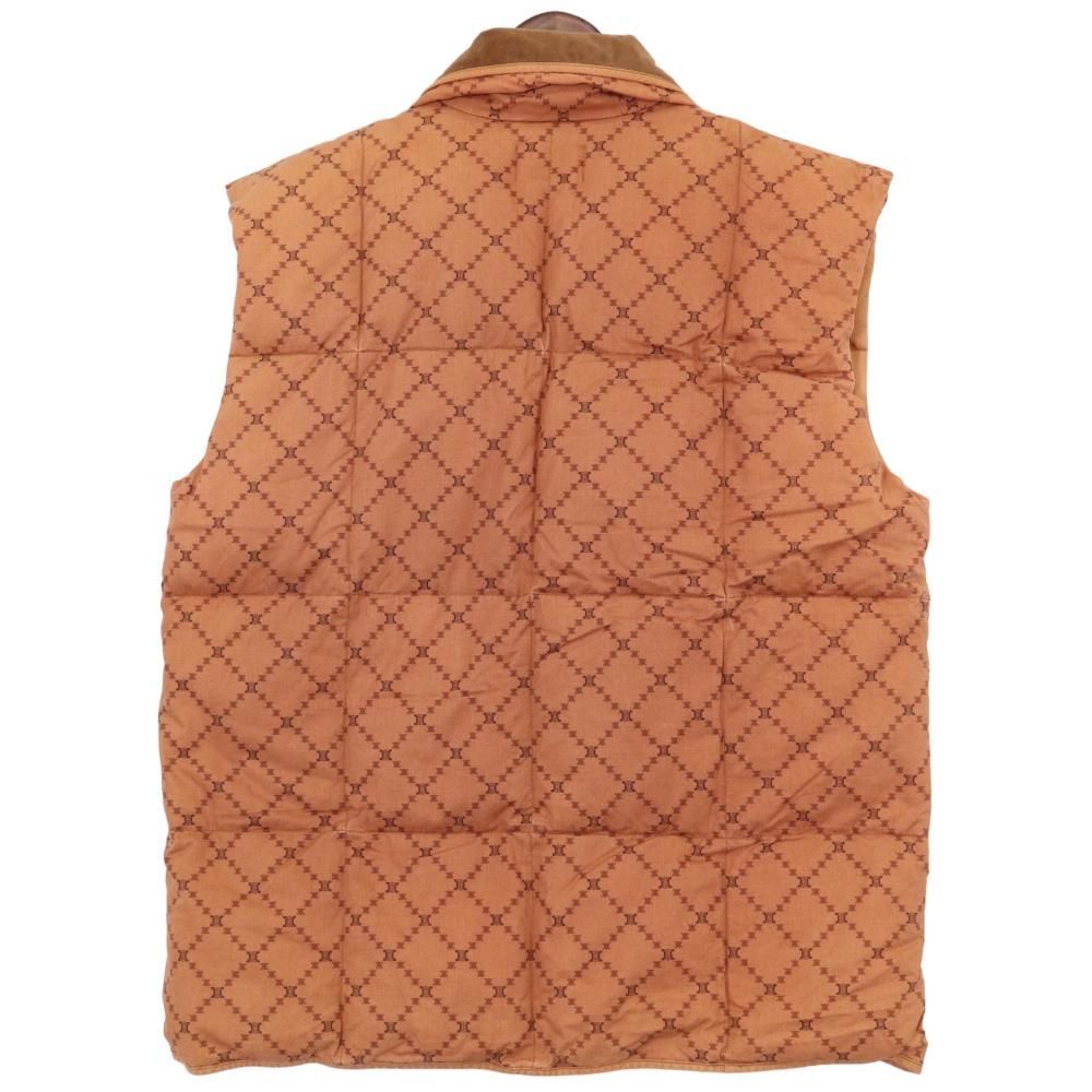 CELINE》 CELINE ダウンベスト トリオンフ 総柄 西川産業 グレー XL位