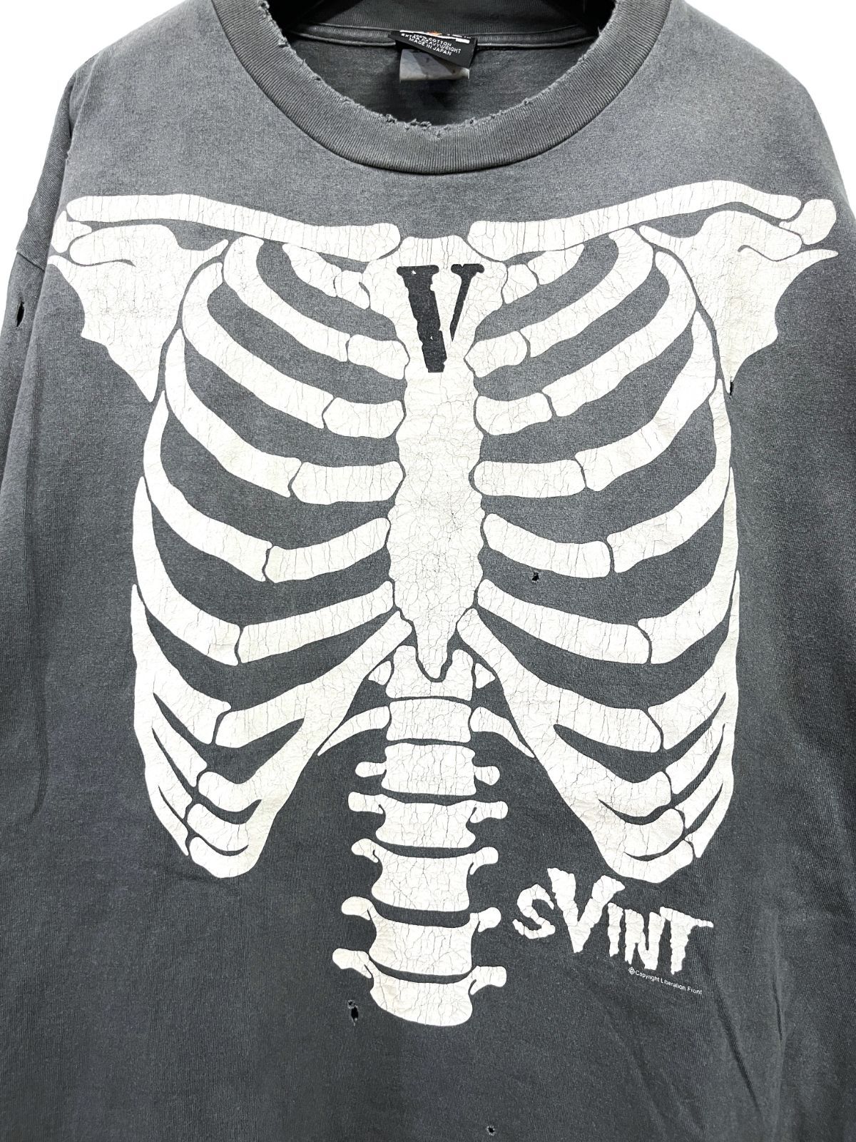 SVINTセントsaintスケルトンデザインボーンズbones長袖TシャツXL Saint Michael × Vlone 22AW Bone L/S T ボーンプリント ロング