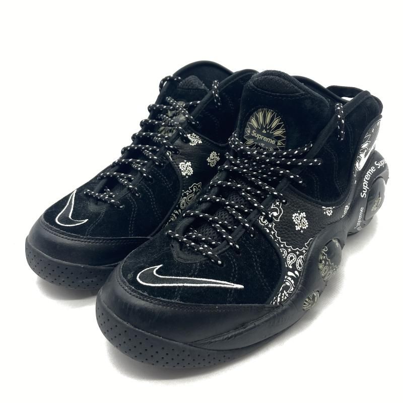 【中古】Supreme×NIKE AIR ZOOM FLIGHT 95 SP Black/White サイズ27cm DJ8604-001 ナイキ シュプリーム エアズームフライト95 ブラック×ホワイト[19]