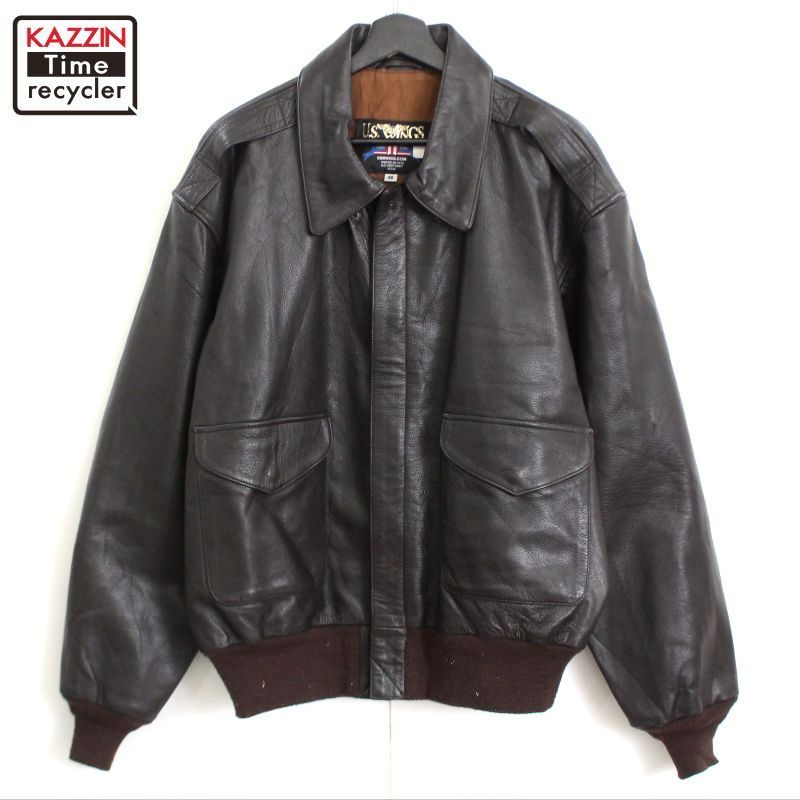 80s USA製 vintage A-2 民間 レザージャケット メンズ XLサイズ相当 ビッグサイズ オーバーサイズ