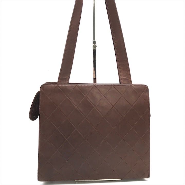 良品 CHANEL シャネル ラムスキン ココマーク デカ マトラッセ ショルダー バッグ ブラウン ブランド 鞄 かばん レディース a7580 良品 CHANEL シャネル ラムスキン ココマーク デカ マトラッセ