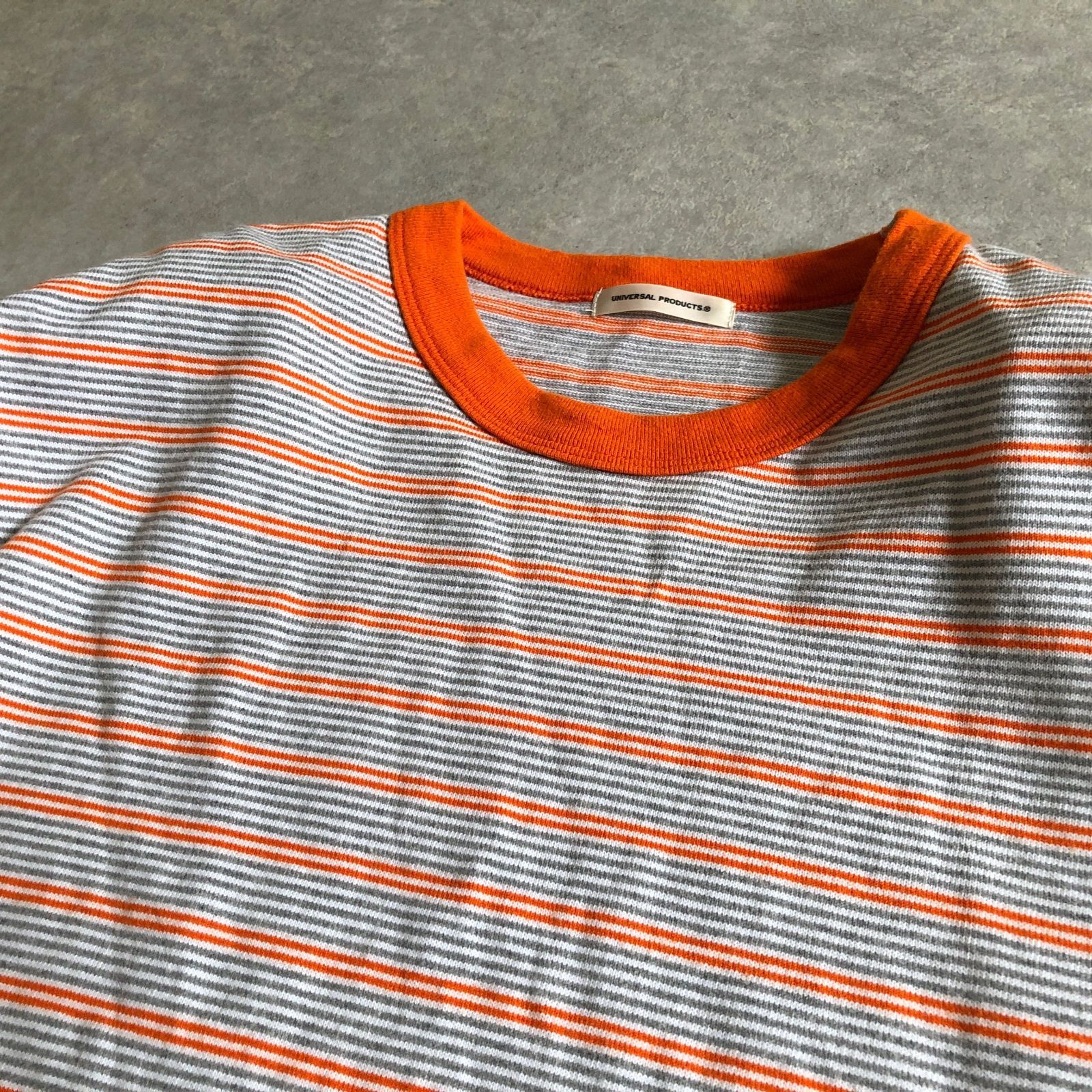 UNIVERSAL PRODUCTS 1LDK マイクロマルチボーダー L/S Tシャツ ロンT 