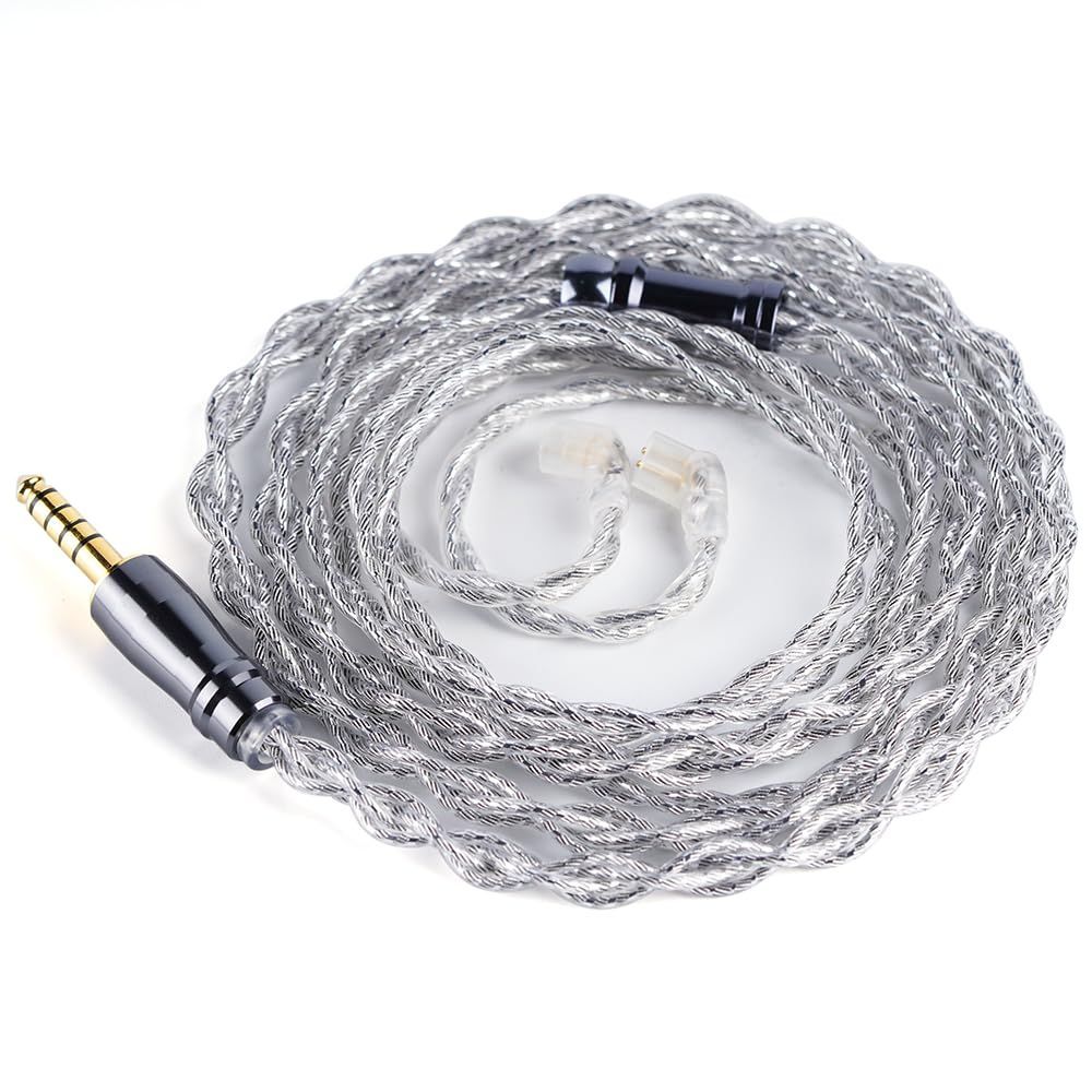 最高峰7N 超冷凍製単結晶銅銀メッキ！リケーブル2Pin/4.4mmL字バランス