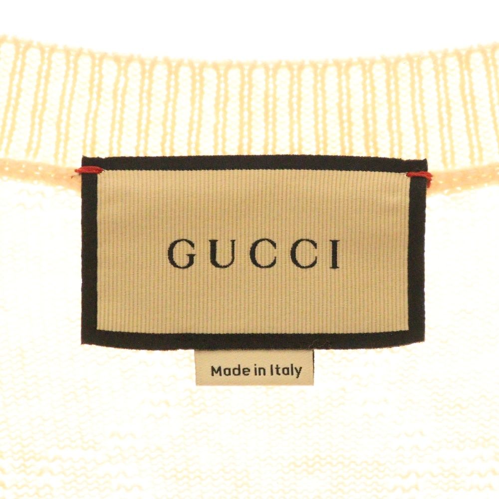 GUCCI (グッチ) GG総柄クルーネック ニットセーター ベージュ 692867