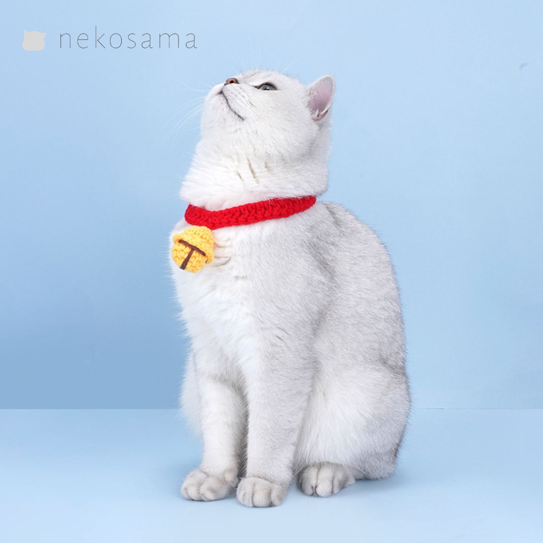 nekosama】かわいいドラえもん首輪 鈴 毛糸 - メルカリ