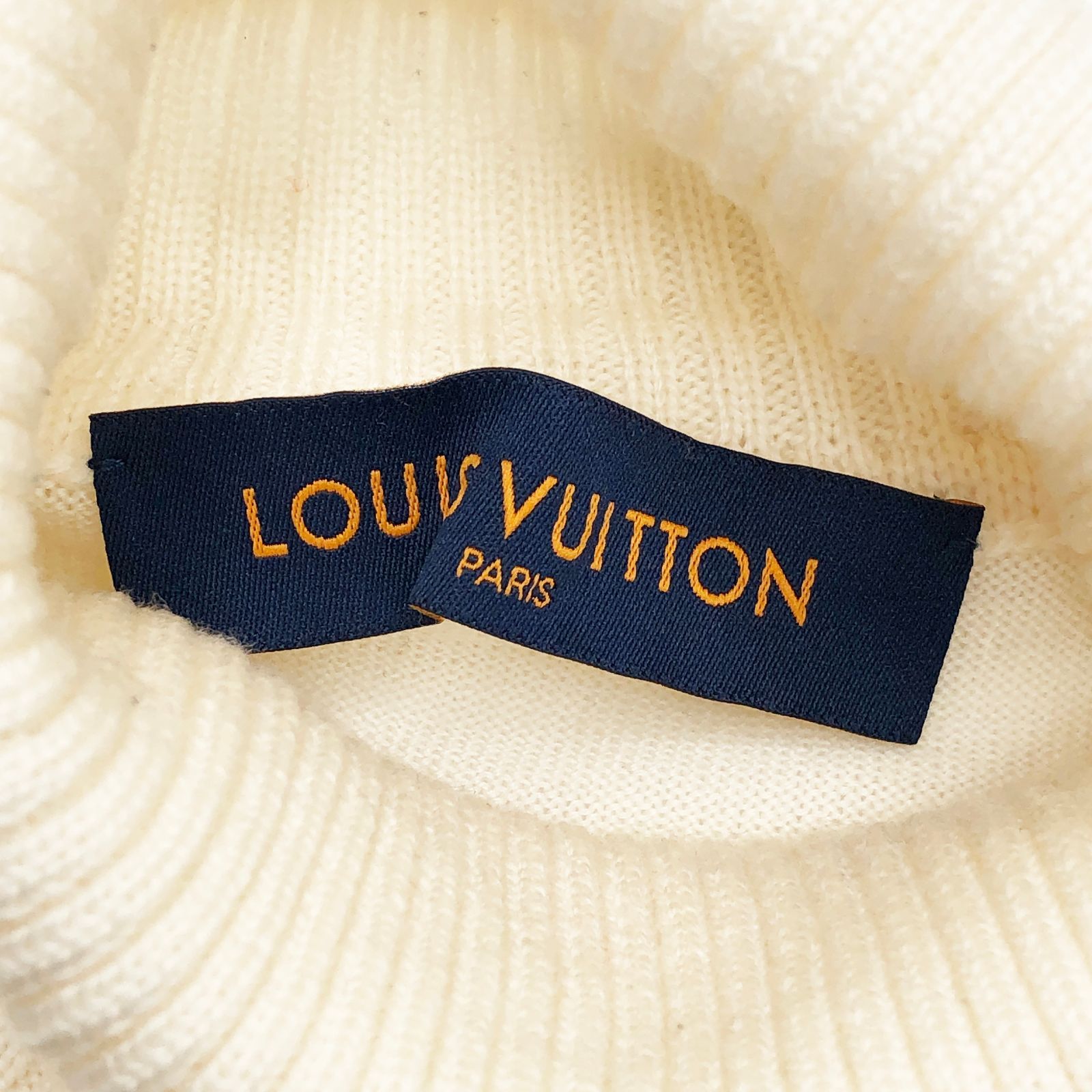 LOUIS VUITTON ルイヴィトン 22SS ×NIGO インタルシアハート タートルネック ニットセーター クリーム RM221M ZLL HMN05W