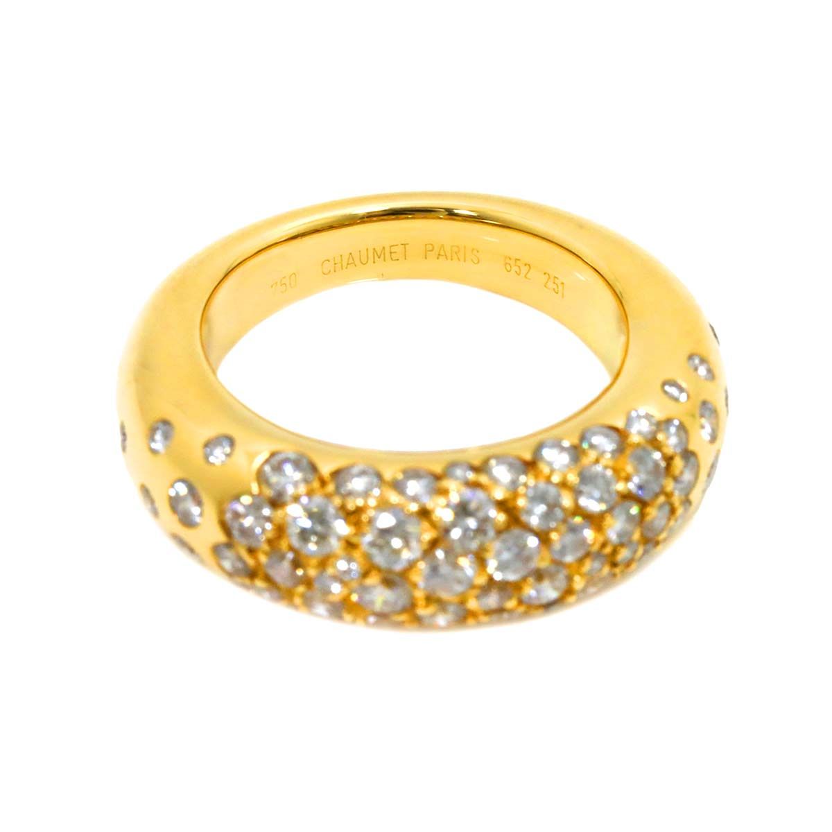 ショーメ CHAUMET アノー 10号 リング パヴェ ダイヤ K18 YG