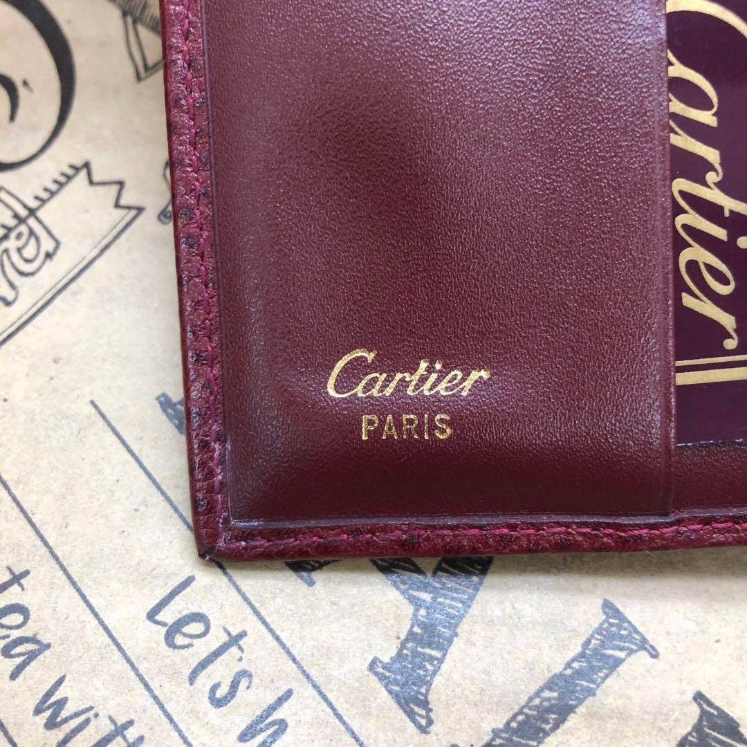 未使用✨Cartier カルティエ マストライン 三つ折り 長財布 がま口 箱付 Cartier カルティエ CARTIER マストライン 三つ折り 財布 がま口 長