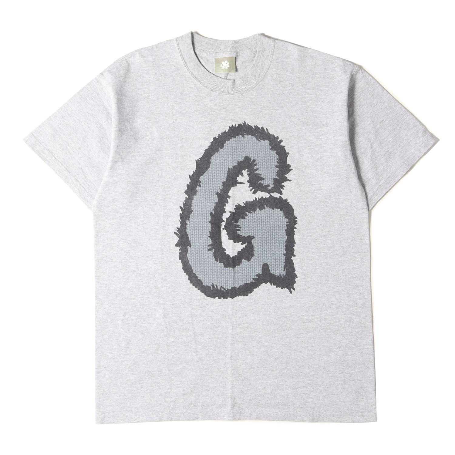 GOOD ENOUGH グッドイナフ Tシャツ サイズ:M 00s ニット転写 ビッグG ロゴ クルーネック 半袖 Tシャツ グレー 00年代 アーカイブ トップス カットソー【メンズ】