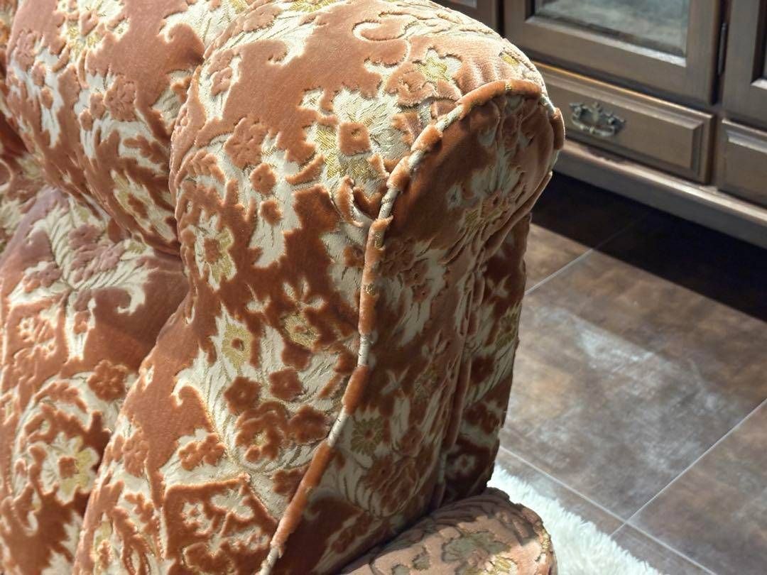 ソファ　ベロア　クラシック　金華山織　クラシカル　レッド　ヴィンテージ　IZ ソファ ベロア クラシック 金華山織 クラシカル レッド