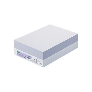 （まとめ） TANOSEE αエコカラーペーパーII A4 パープル 1冊（500枚） 