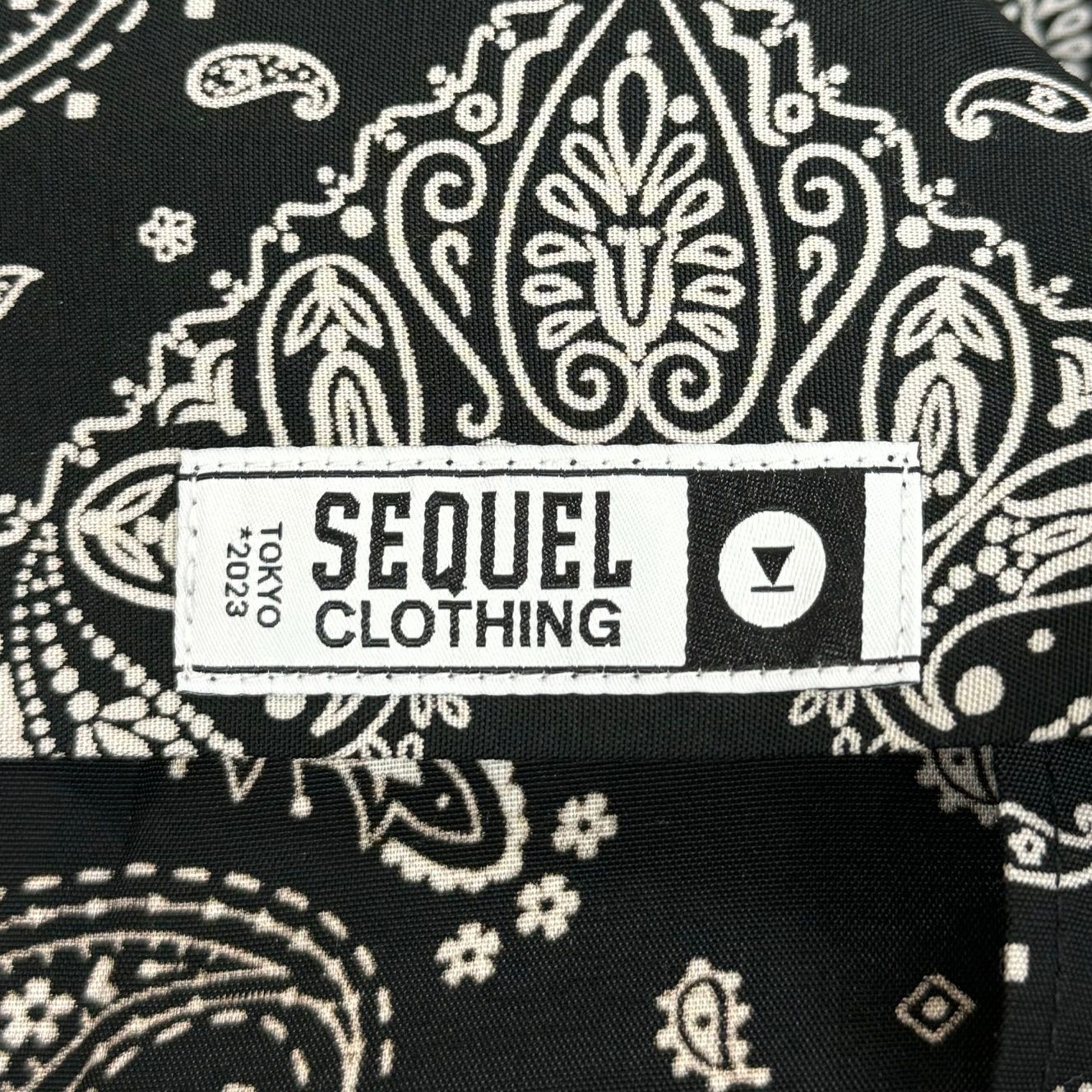 定価31900円 新品 SEQUEL 23SS OPEN COLLAR SHIRT オープンカラーシャツ ペイズリー シークエル SQ-23SS-SH-03  ブラック - メルカリ