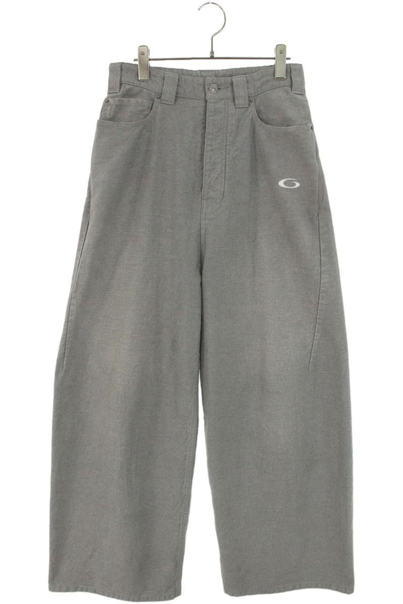 豊潤な バレンシアガ 838695 TSWB3 ロゴ刺繍ワイドレッグデニムパンツ メンズ XS