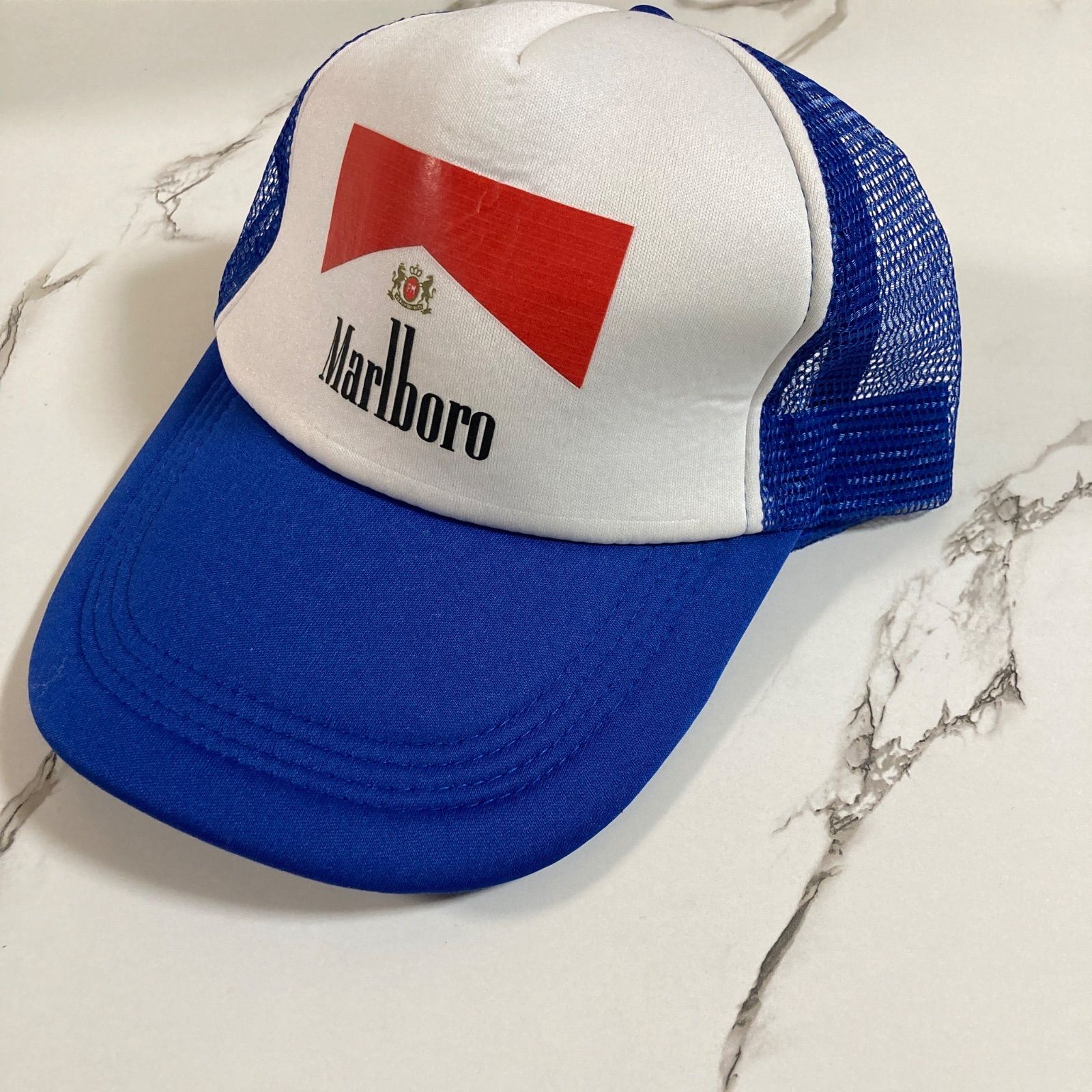 マルボロ Marlboro メッシュ キャップ 帽子 黒 赤 青 グレー