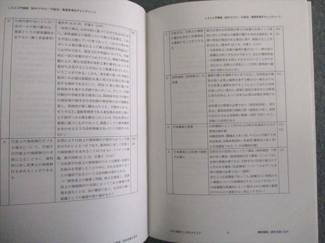 TQ02-038 LEC 司法試験 入門講座(田中クラス) 行政法 最重要項目チェックシート§1～2－1 2021年合格目標 05s4D - メルカリ