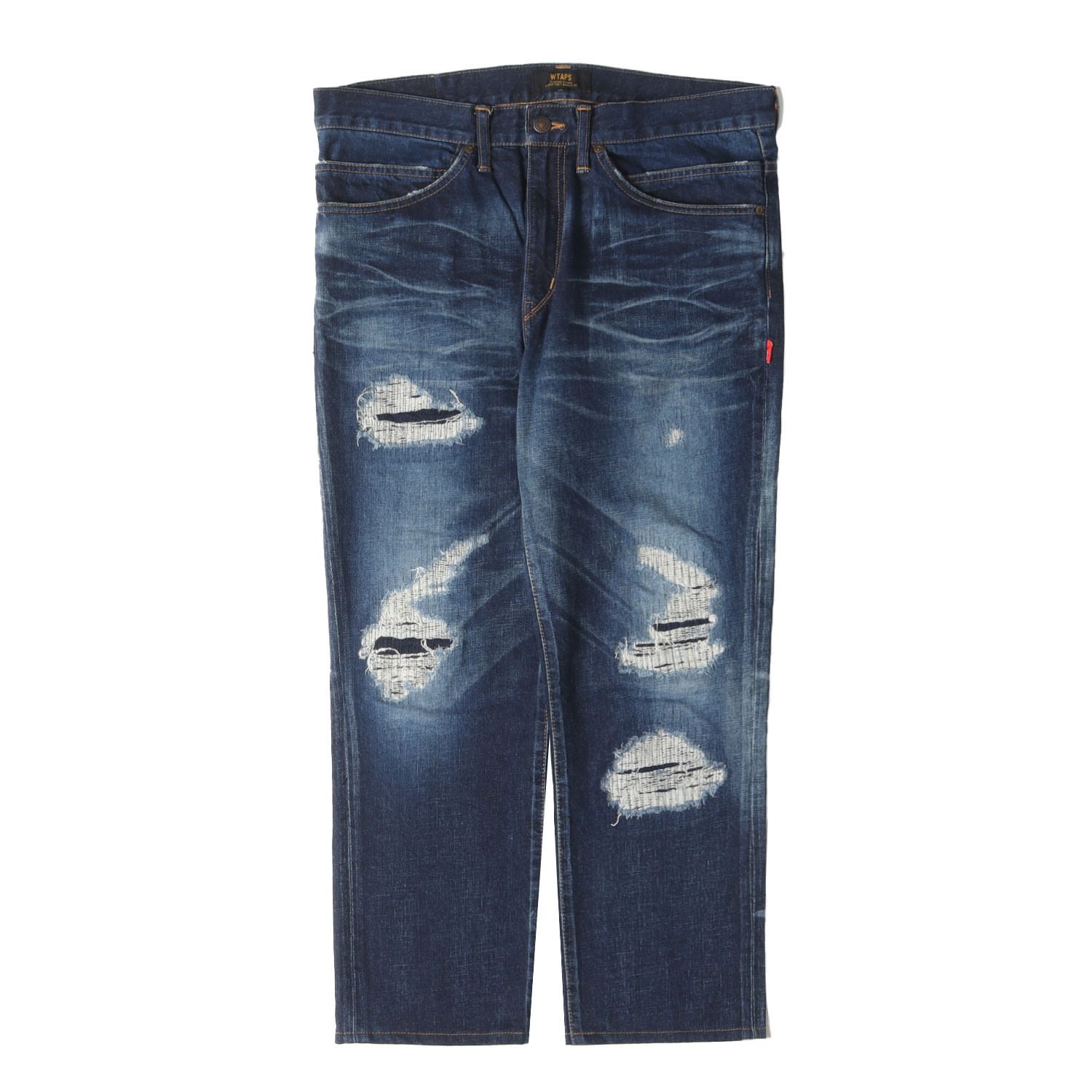 13ss WTAPS BLUES VERY SKINNY TRASH サイズM ダブルタップス デニムパンツ WTAPS BLUES VERY SKINNY TRASH ダメージデニム M 極美品 名作 13SS