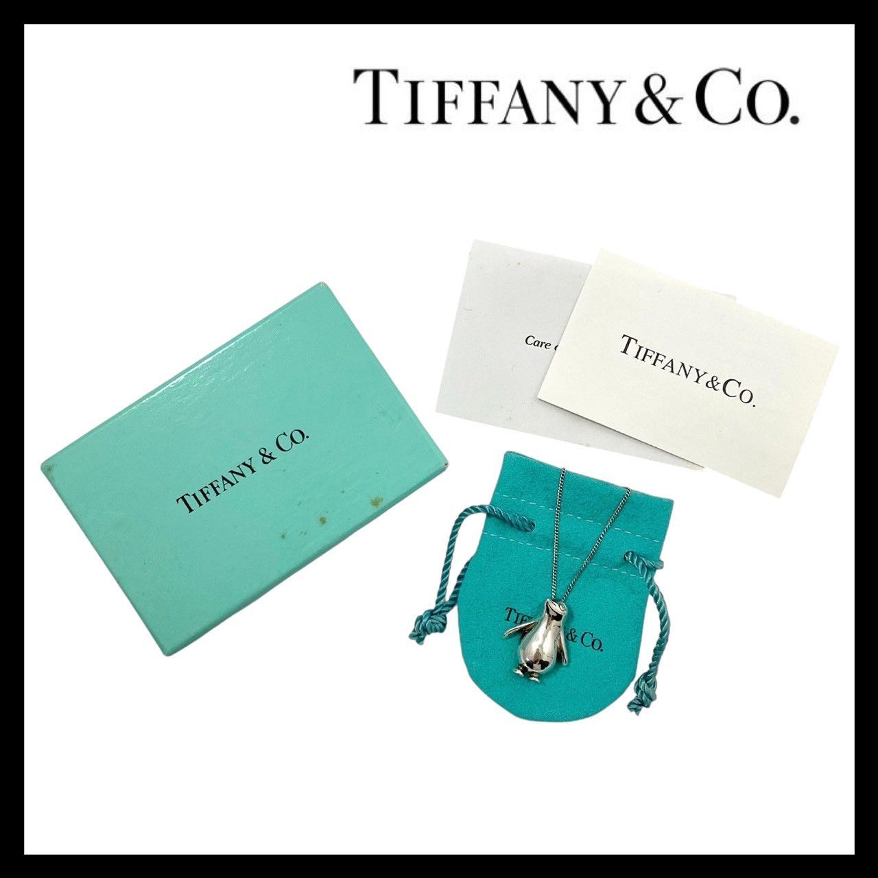 FU TIFFANY-Co. ペンギン ネックレス SV925 SILVER|シルバー 総重量約5.7g ペンダント ティファニー FU-4474