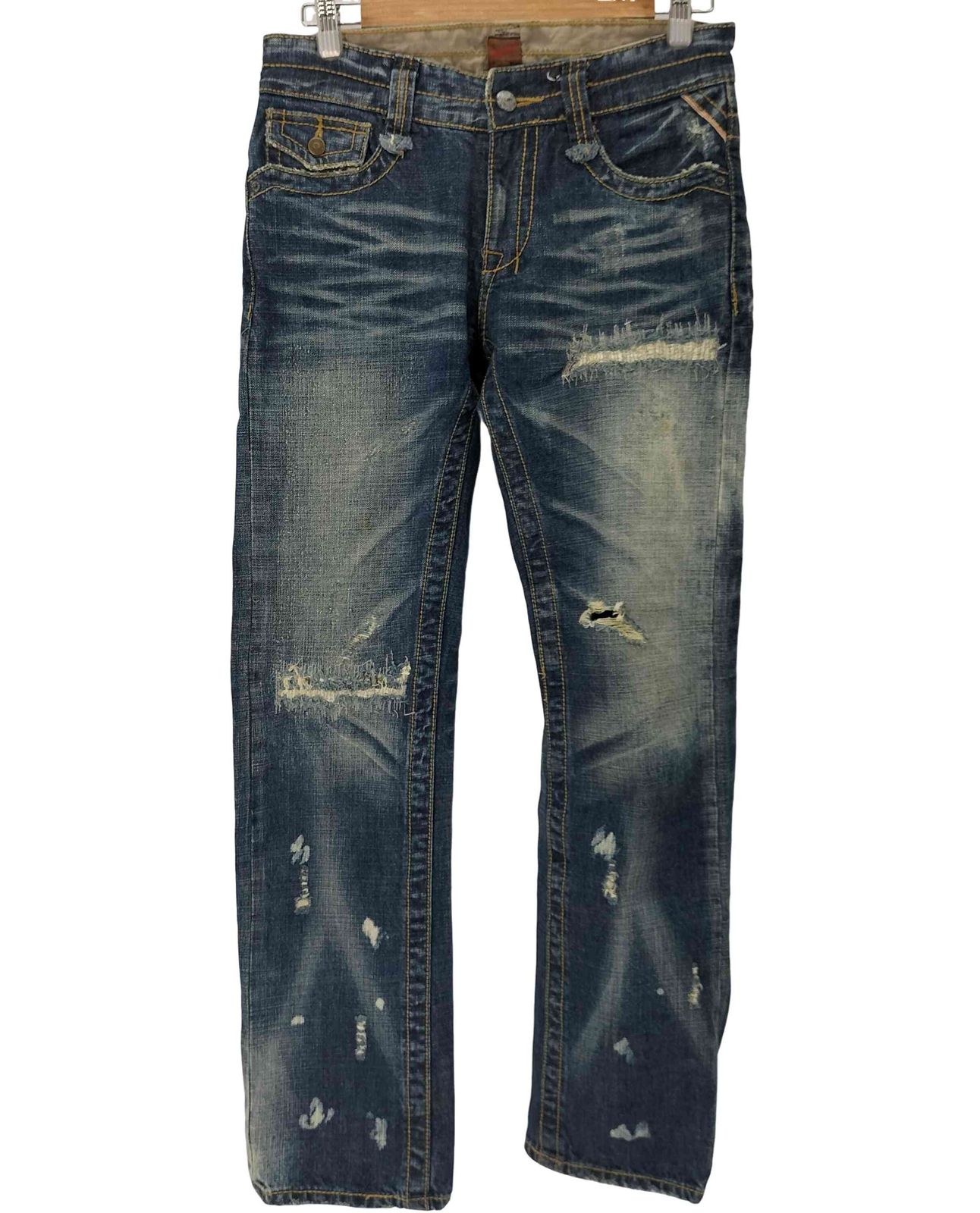 ジャックローズ JACKROSE ダメージ加工スリムストレートデニム グランジ Y2K メンズ  31