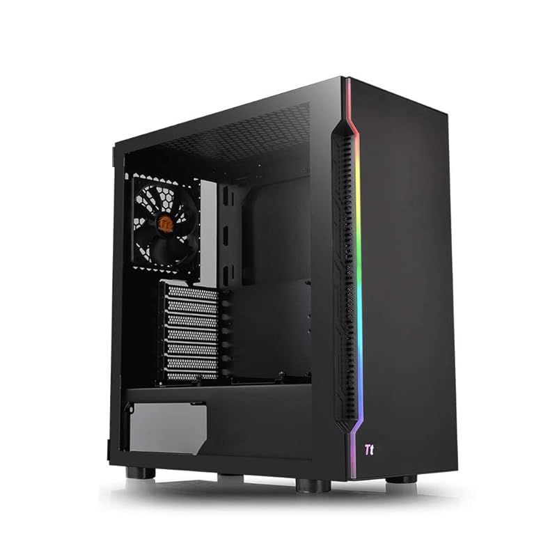 Thermaltake H200 TG RGB ミドルタワー型PCケース 強化ガラス フロントLEDバー搭載 CA-1M3-00M1WN-00 CS7632