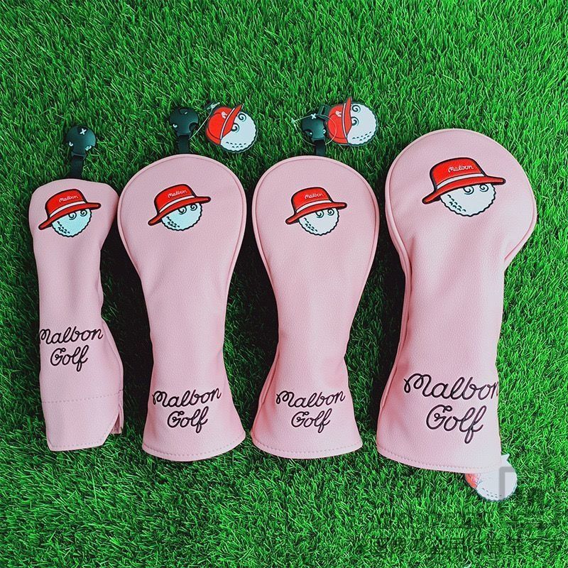 新品 malbon golf マルボンゴルフ ヘッドカバー 4点セット ゴルフ