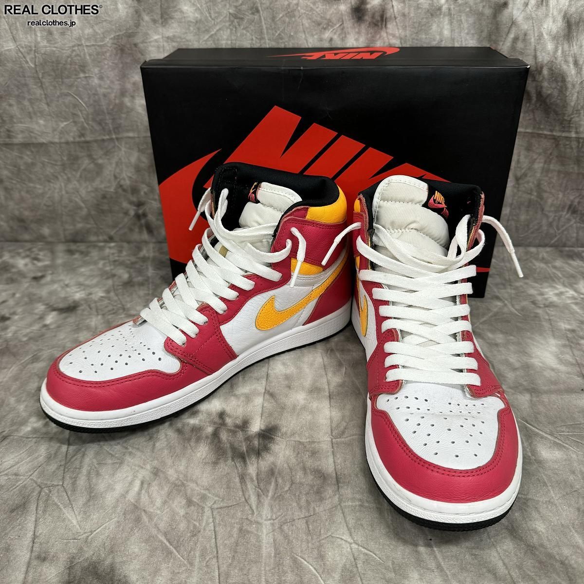 NIKE/ナイキ AIR JORDAN 1 RETRO HIGH OG/エアジョーダン1 レトロ ハイ ライトフュージョンレッド  555088-603/27.5