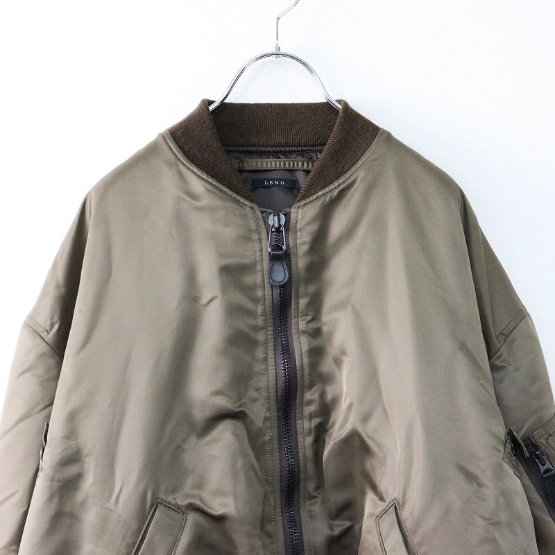メンズ リノ LENO MA-1 ジャケット ブルゾン 1/ブラウン系 アウター 前