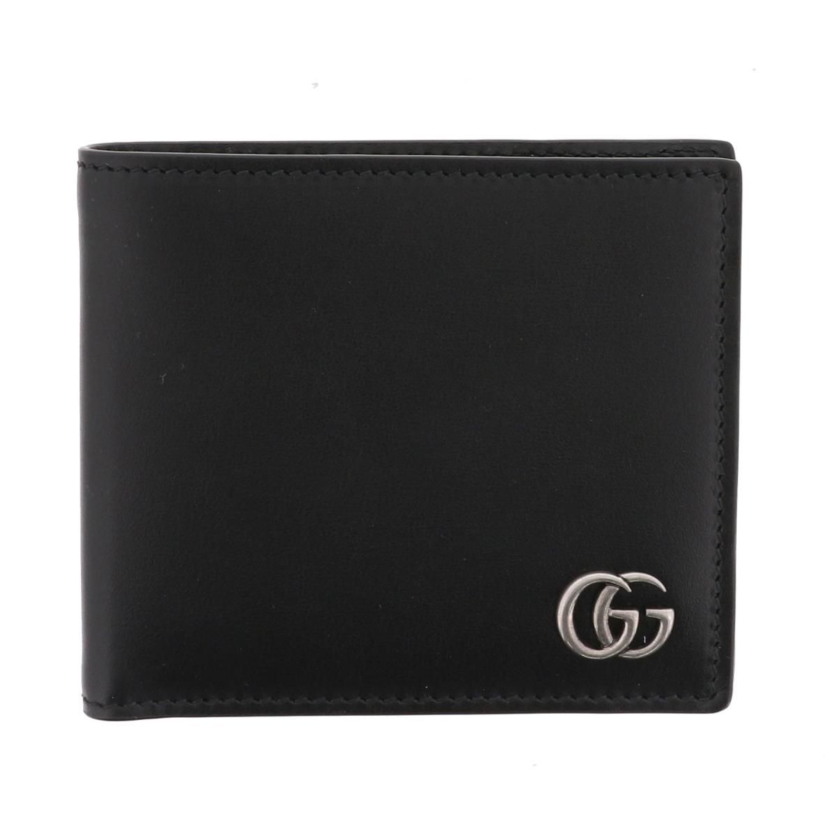 GUCCI グッチ GGﾏｰﾓﾝﾄ 二つ折り財布 財布 二つ折り財布 小銭入有 GG Marmont Black 428725 unused S
