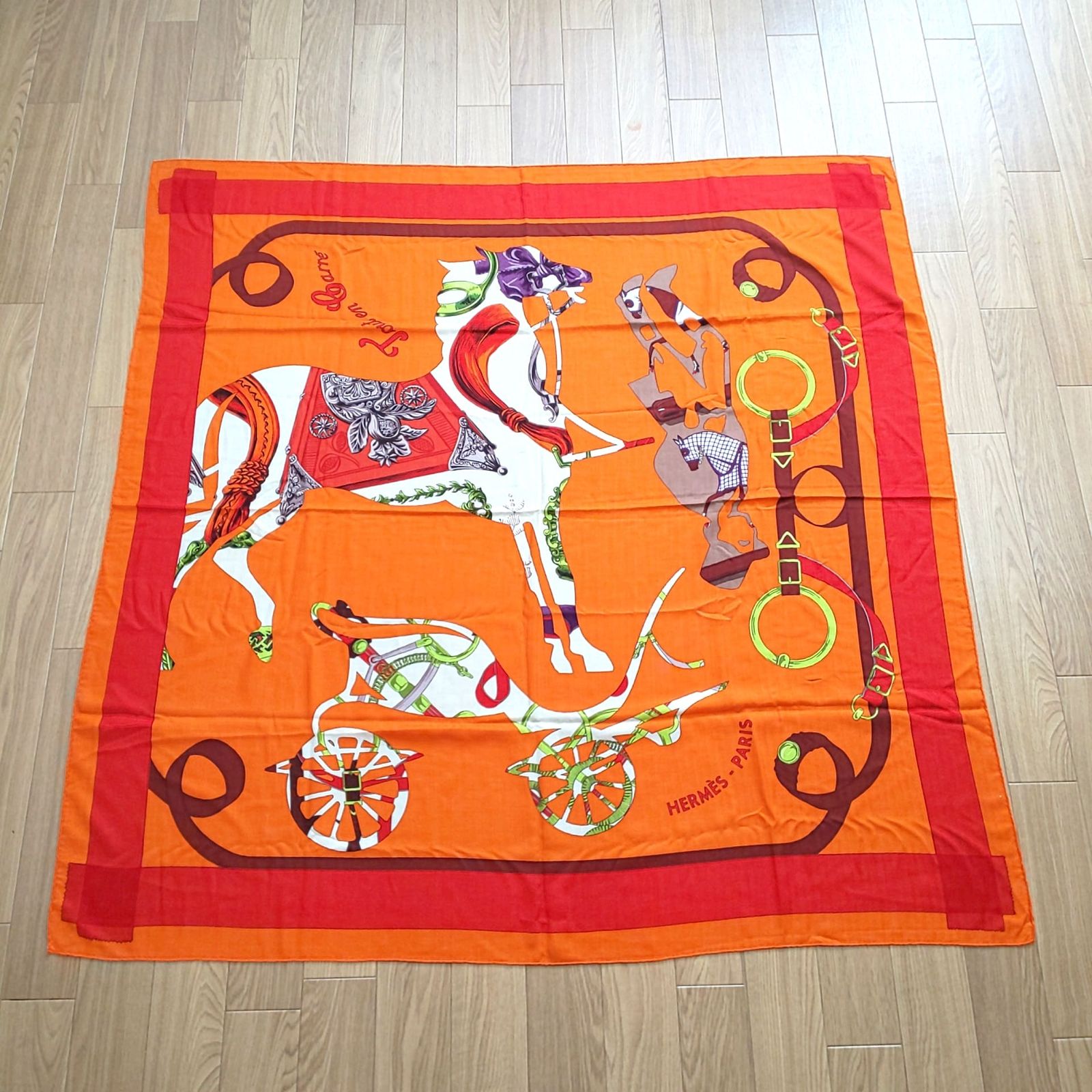 新品・未使用品）エルメス HERMES カレジェアン 140 カヴァリエ アン