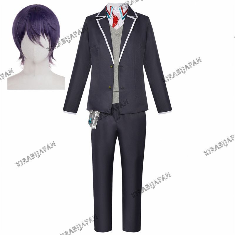 ホロライブ VTuber コスプレ 剣持刀也 コスプレ衣装 ウィッグ付き カツラ 大人用 男性用 ズボンセット 仮装 バーチャルライバ 衣装 ハロウィン クリスマス イベント cosplay イベンド 変装 仮装 プレゼント 祭り仮装 コスチューム アニメ