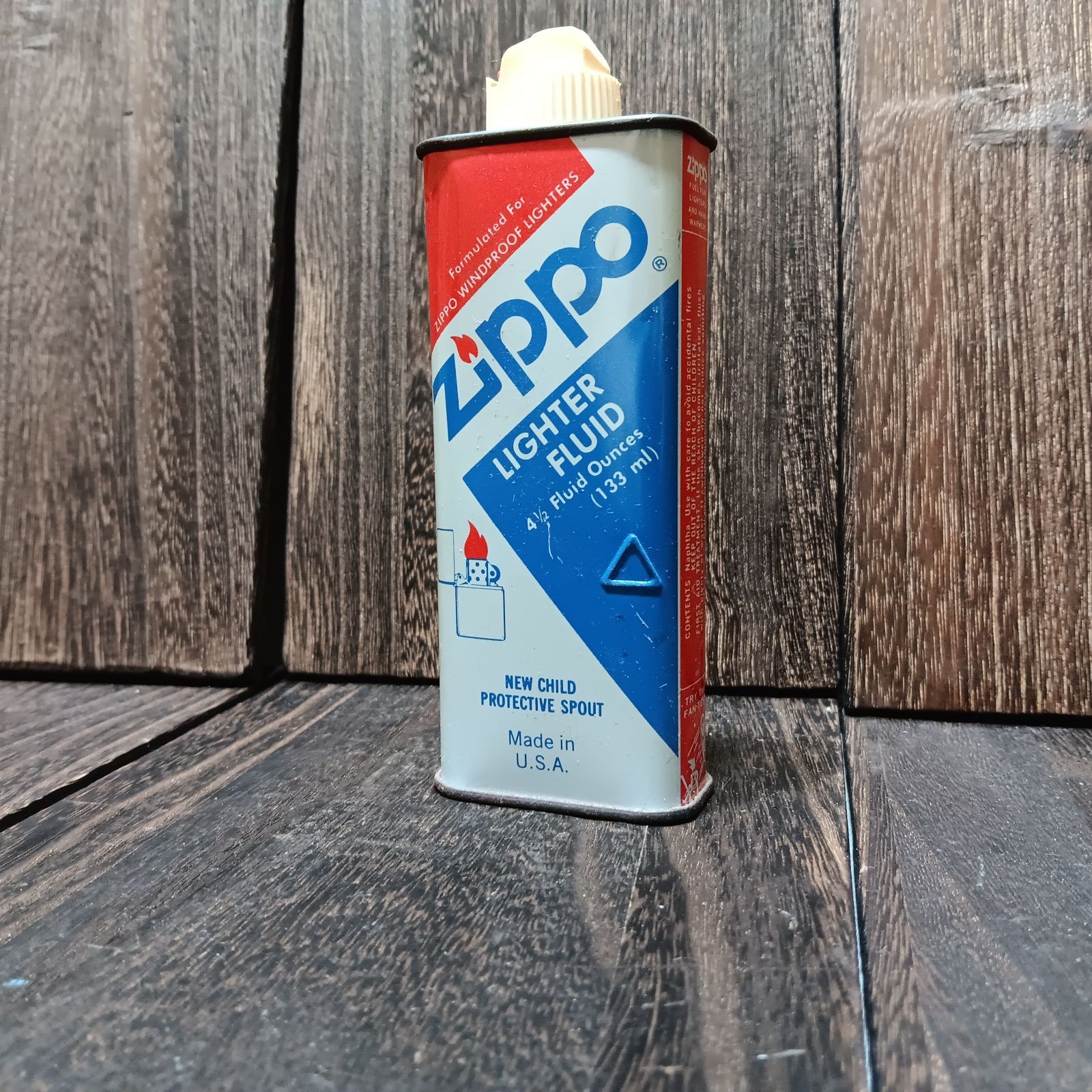 ZIPPO オイル缶 赤青デザイン 小缶 ジッポー 空缶 インテリア - メルカリ