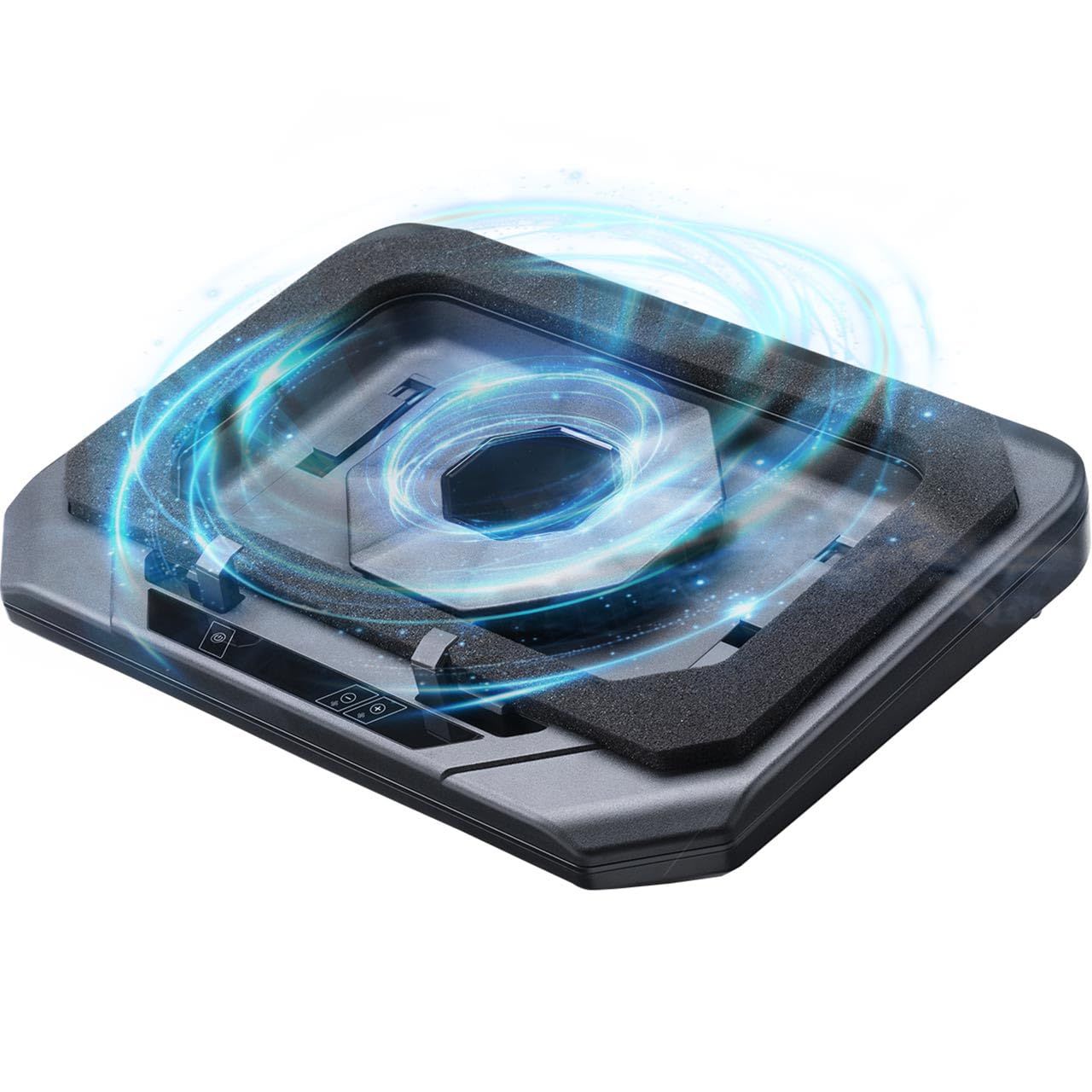 サンワダイレクト ノートパソコン 冷却 スタンド ターボファン 超強力 12～19インチ対応 無段階風量調整 角度調整 USBハブ 3ポート AC電源付き 冷却台 クーラー 400-CLN037