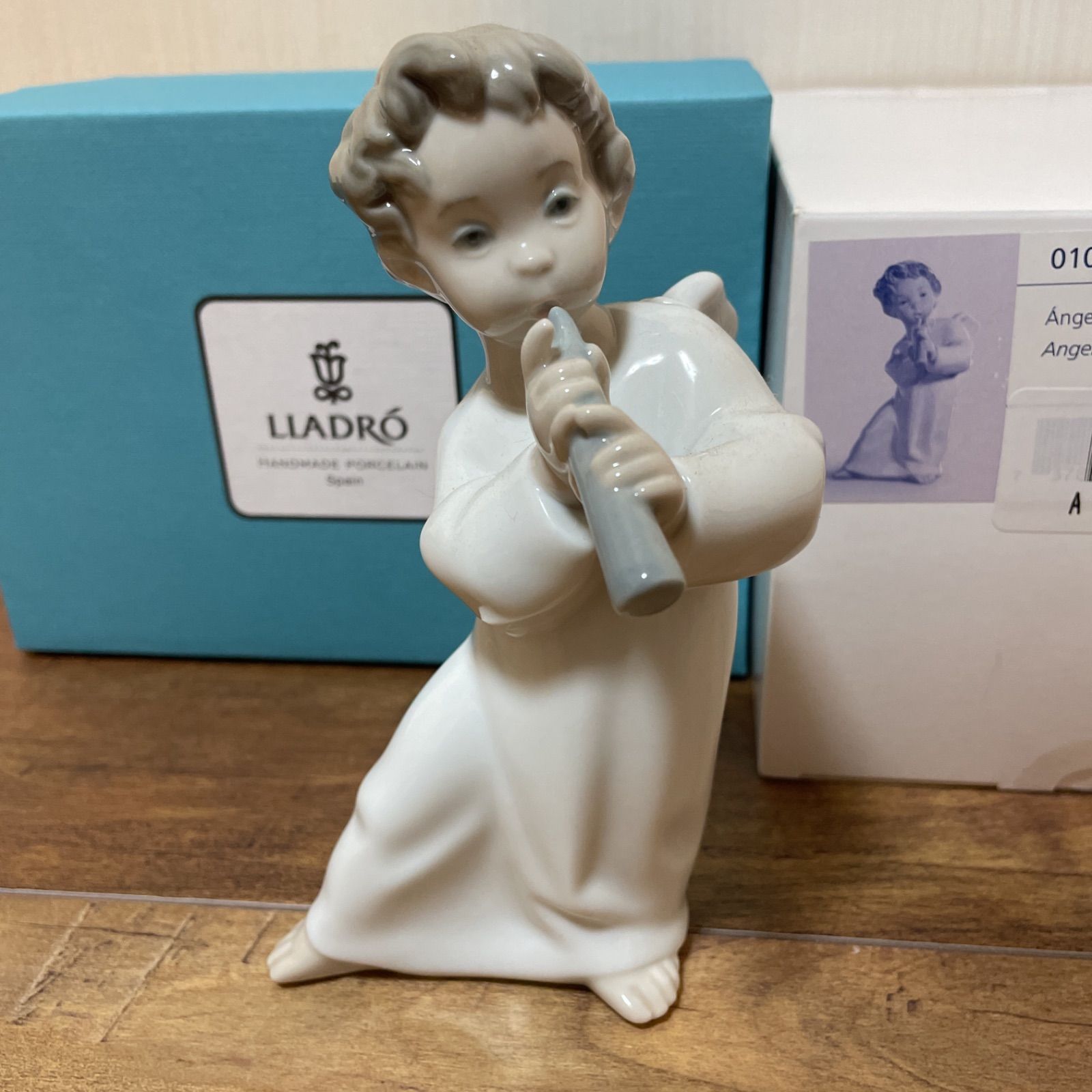 LLADRO リヤドロ 4540 天使とフルート フィギュリン 置物 オブジェ 笛 