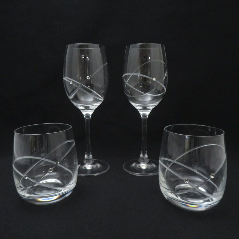 ウェッジウッド プロミシス ウィズディスリング ワイン タンブラー 4点 ペア セット