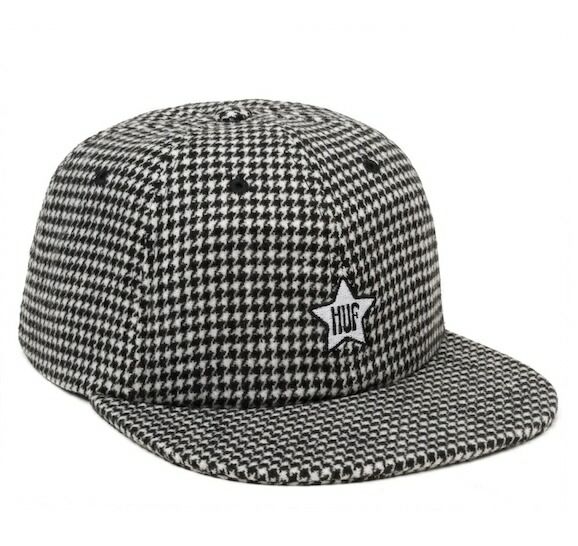 HUF One Star Houndstooth 6 Panel Hat Cap Black キャップ HUF One Star Houndstooth 6 Panel Hat Cap Black キャップ 送料
