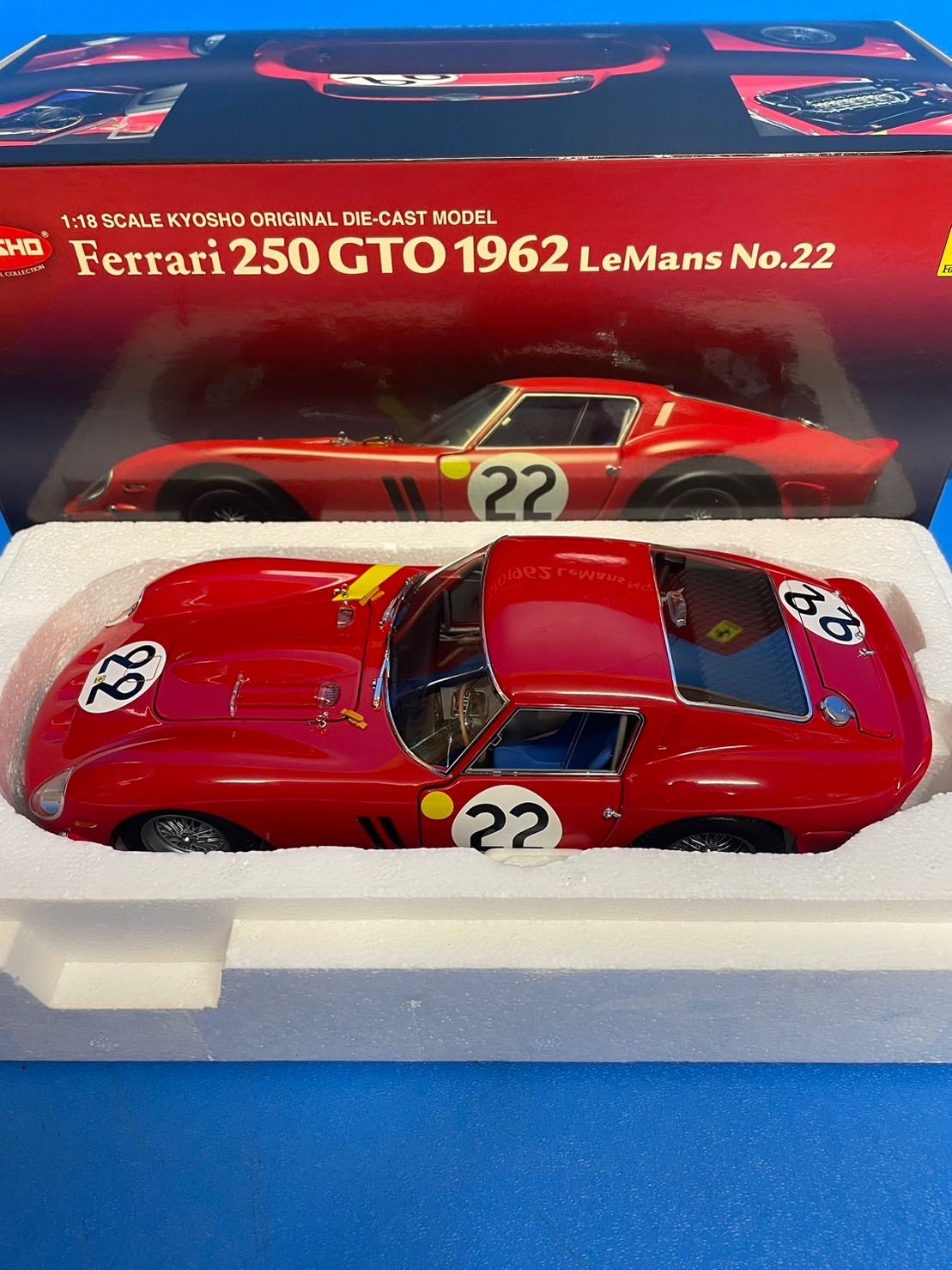 ベルギー製 京商1/18フェラーリ250GTO1962ルマン【No19