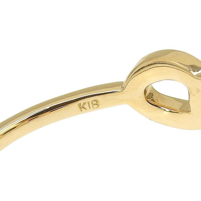 EAU DOUCE4℃ オデュースヨンドシー デザイン ダイヤ リング K18YG 750  