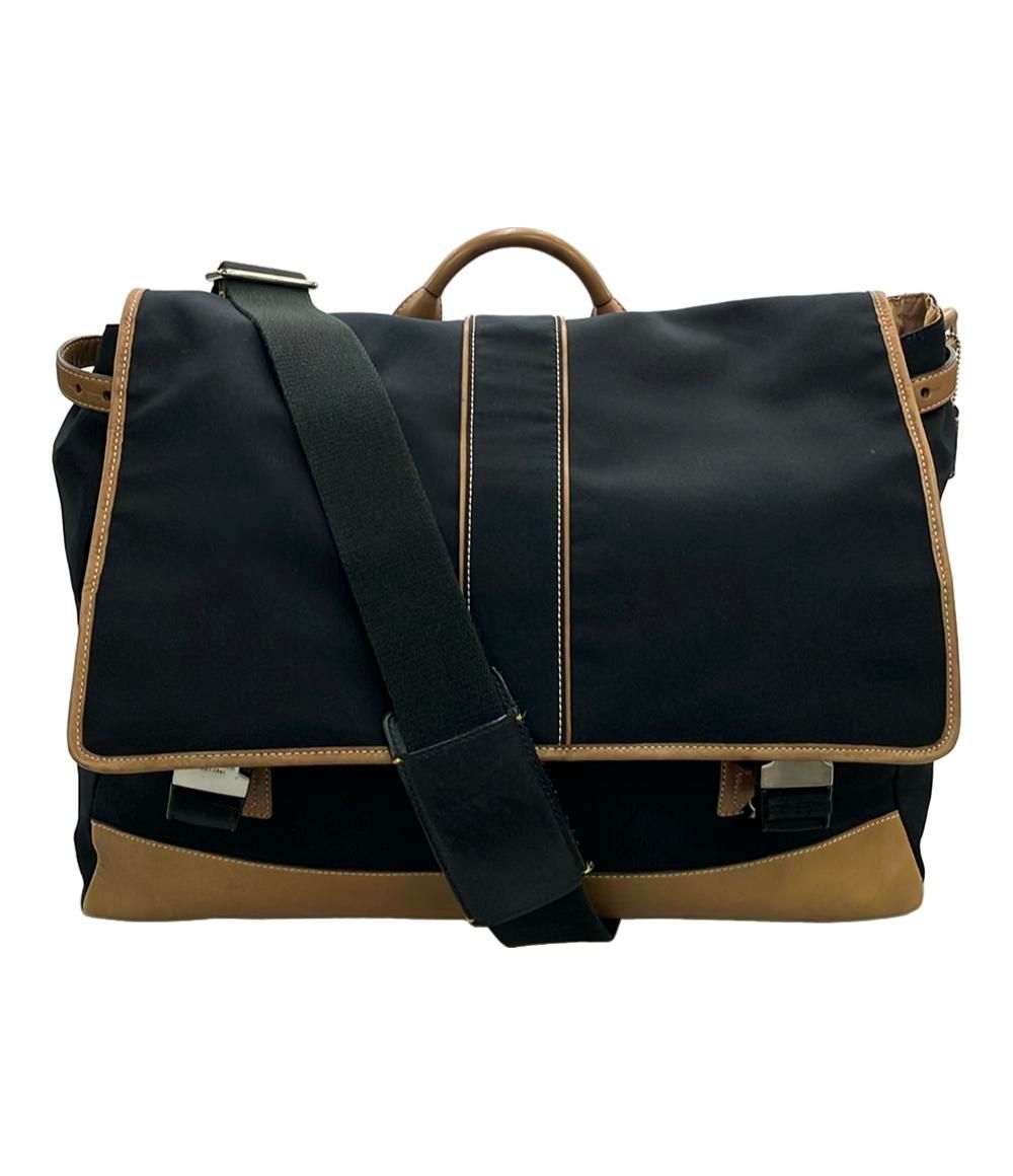 コーチ メッセンジャーバッグ 斜めがけ レザー キャンバス 大容量 5741