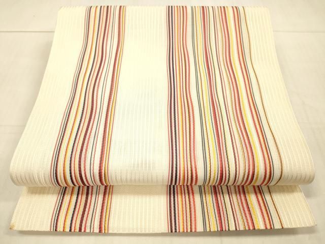 平和屋着物○八寸名古屋帯 松葉色 正絹 逸品 未使用 DAAV6208ps