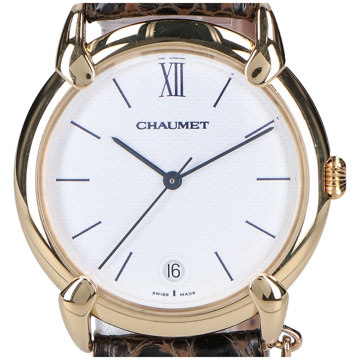 注文割引 Chaumet ショーメ グリフィス 750 1Pダイヤモンド デイデイト 時計