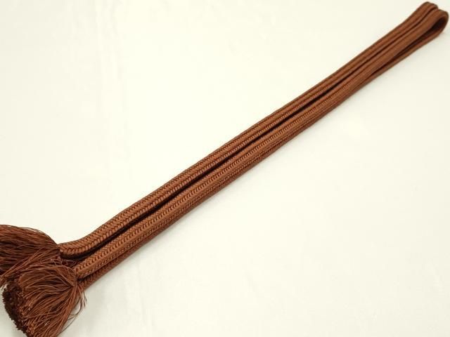 平和屋着物● 上 有職組紐道明 帯締め 冠組 黄櫨染色 宮内庁御用 国立博物館御用 東京芸術大学御用 AABA9974ay