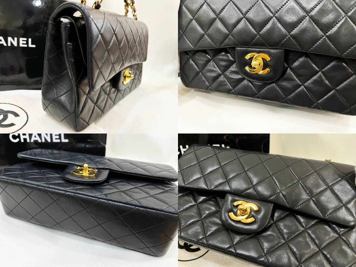 極美品 CHANEL/シャネル マトラッセ23 Wフラップチェーンショルダー 