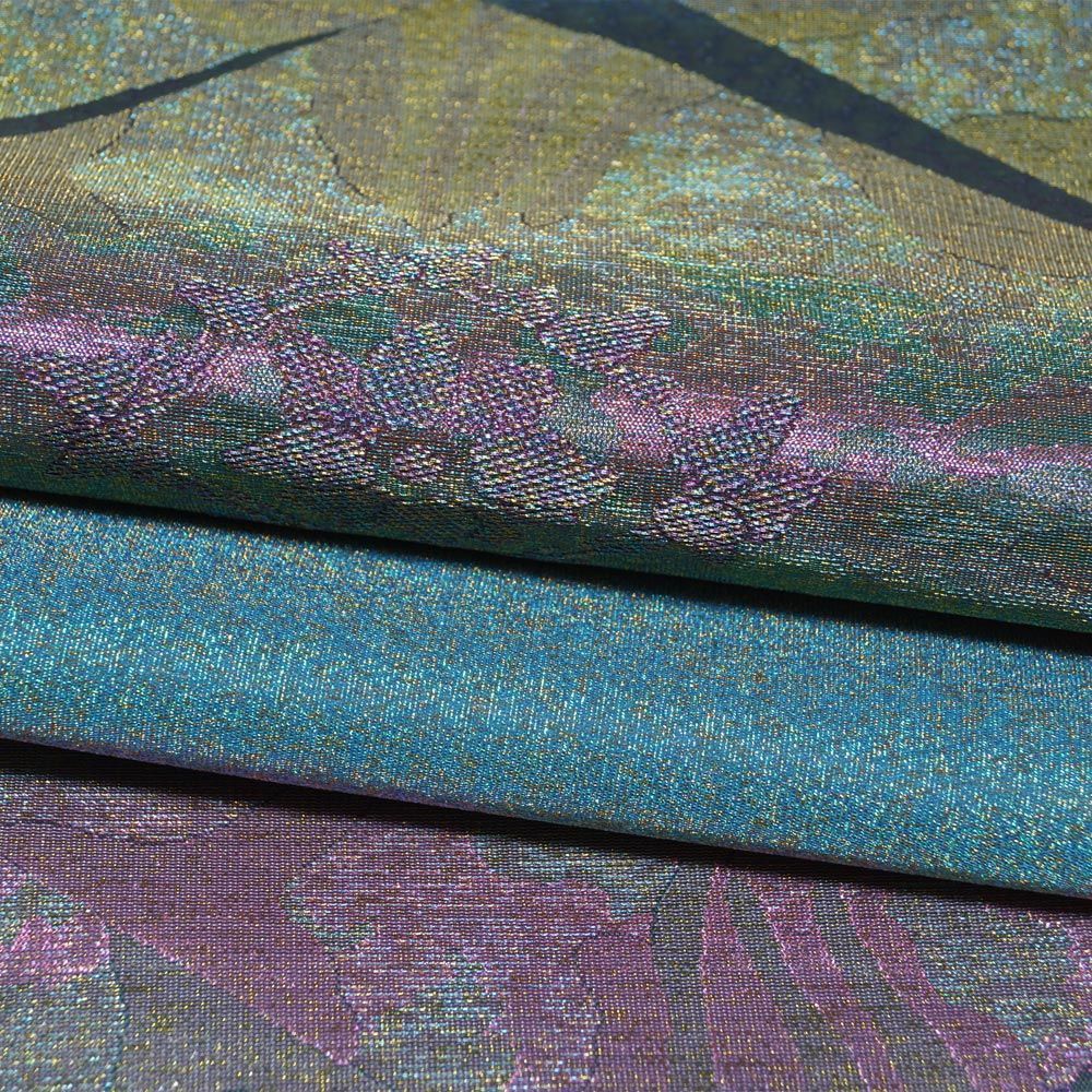 袋帯 佐波理綴 ペルシャ陶調集 佐波理 お太鼓柄 金糸 銀糸 【送料無料